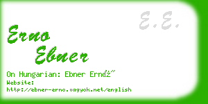 erno ebner business card